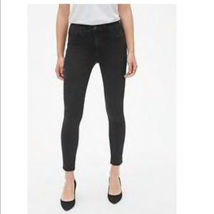 Gap Mid-Rise Skinny Black Ankle Jeans